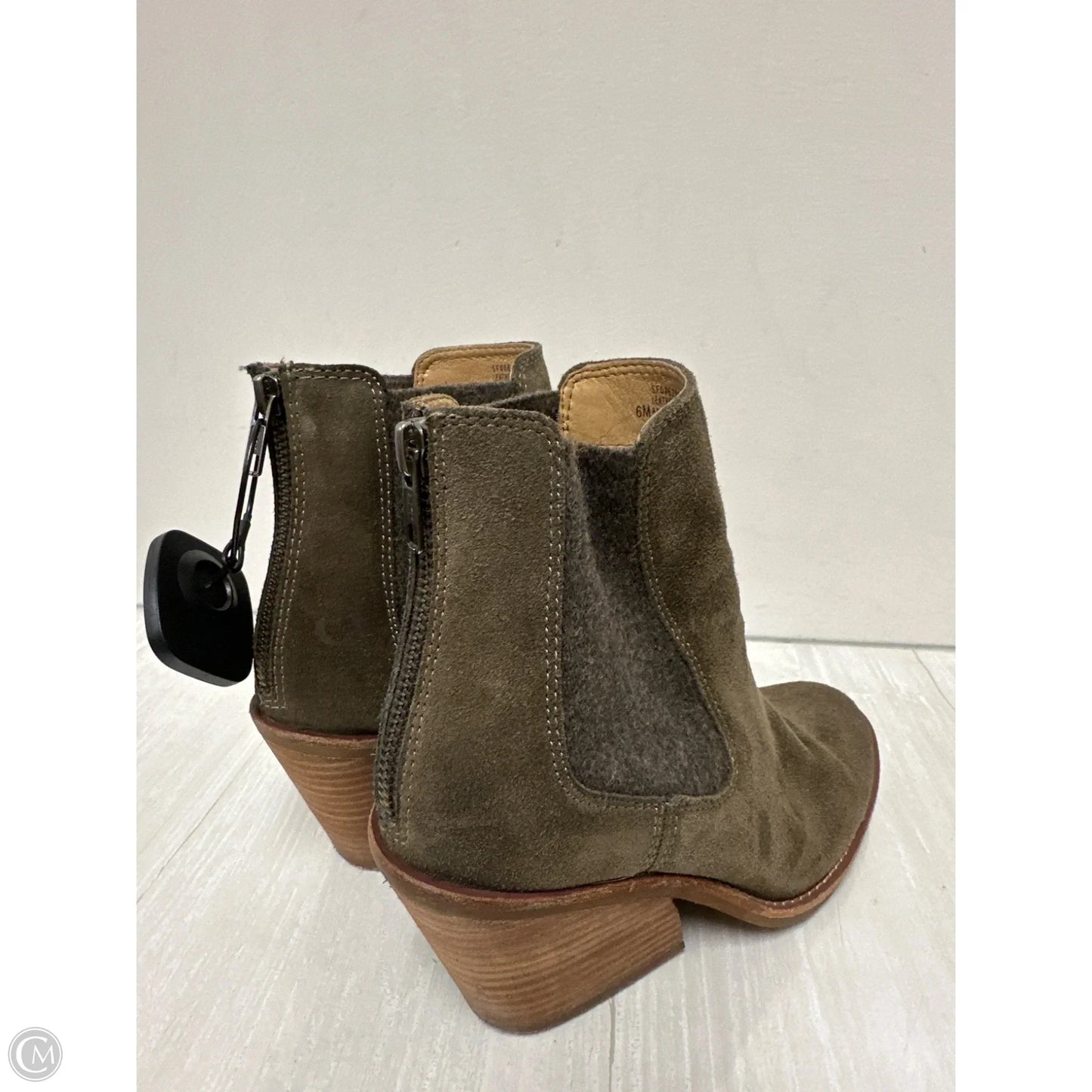 Boots Ankle Heels By Sofft In Green, Size: 6