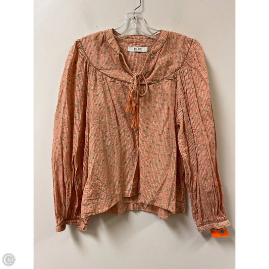 Top Long Sleeve By Joie In Orange, Size: M