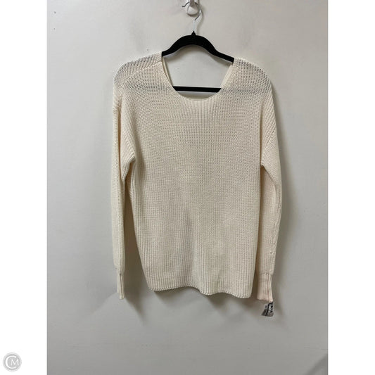Sweater By Loft In Cream, Size: M