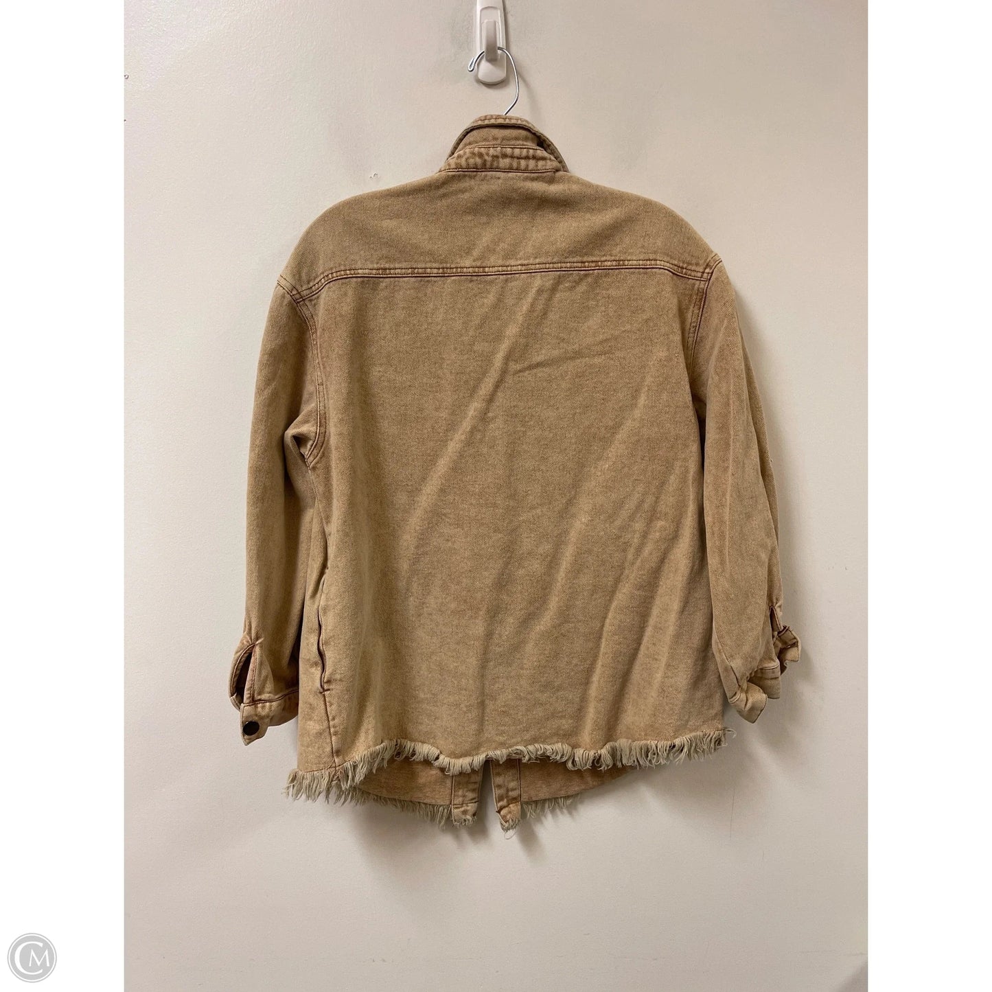Jacket Shirt By Clothes Mentor In Brown, Size: S