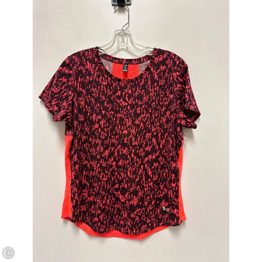 Athletic Top Short Sleeve By Under Armour In Orange, Size: L