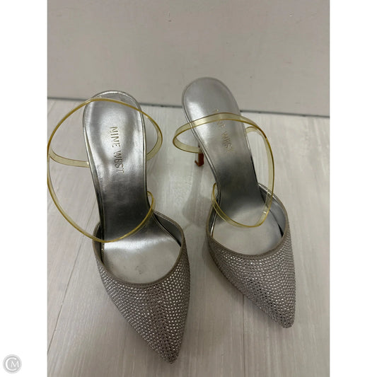 Shoes Heels Stiletto By Nine West In Silver, Size: 7
