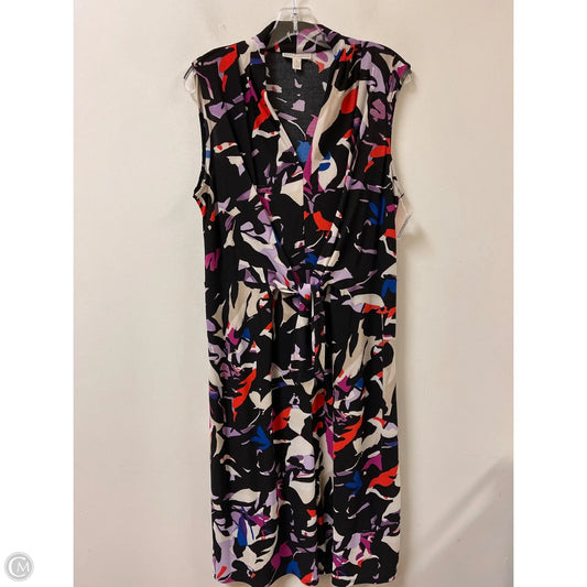 Dress Casual Midi By Dana Buchman In Multi-colored, Size: L