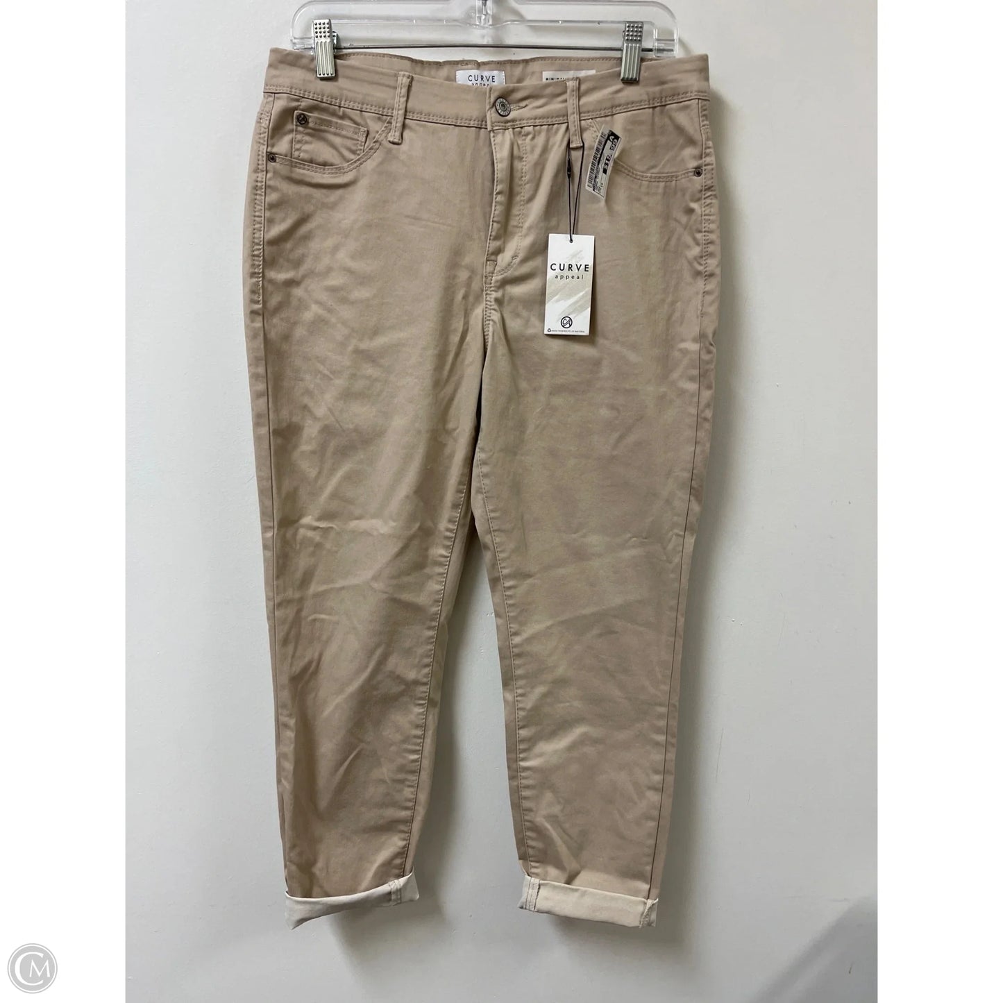 Jeans Skinny By Curve Appeal In Tan, Size: 10