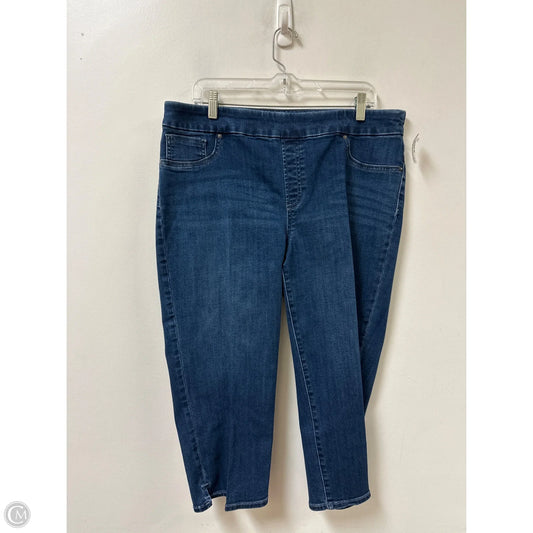 Capris By Chicos In Blue Denim, Size: 14