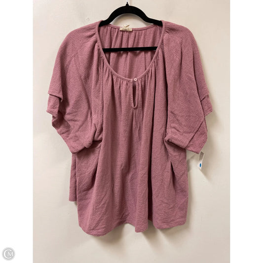 Top Short Sleeve By Ana In Pink, Size: 2x