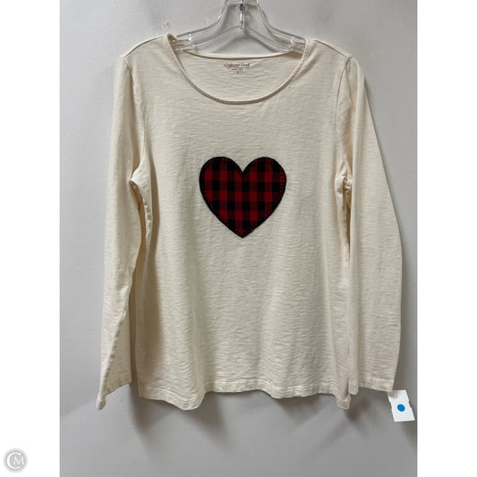 Top Long Sleeve By Coldwater Creek In Cream, Size: S