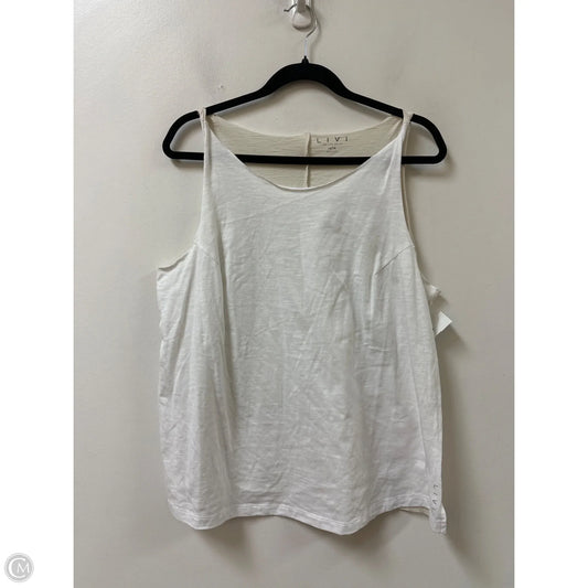 Top Sleeveless By Livi Active In White, Size: Xl