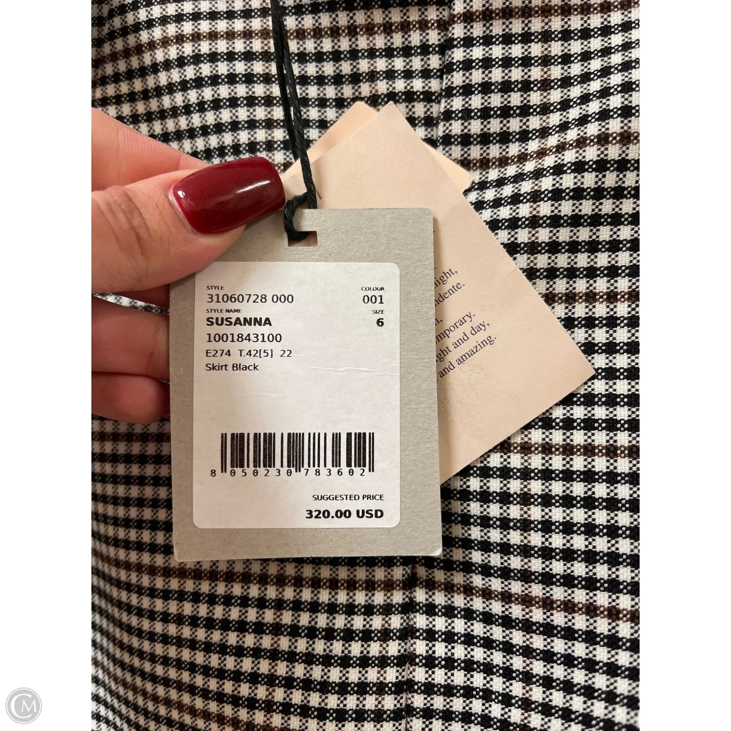 Skirt Maxi By Cma In Checkered Pattern, Size: 6