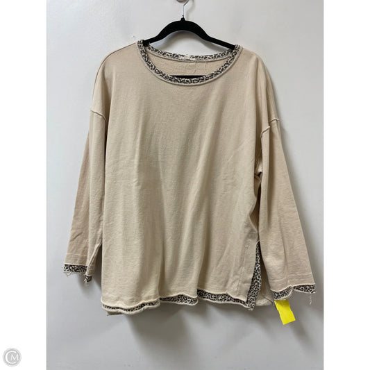 Sweatshirt Crewneck By Easel In Cream, Size: L