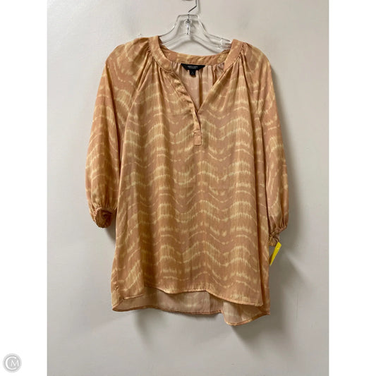 Top Long Sleeve By Simply Vera In Cream, Size: S
