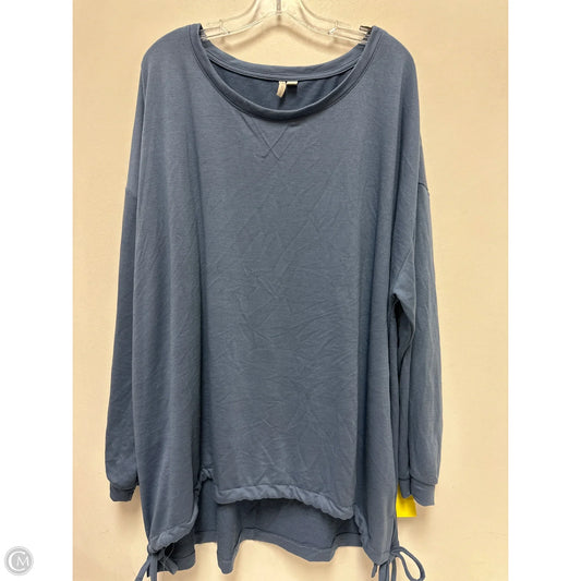 Top Long Sleeve By Cato In Blue, Size: 4x