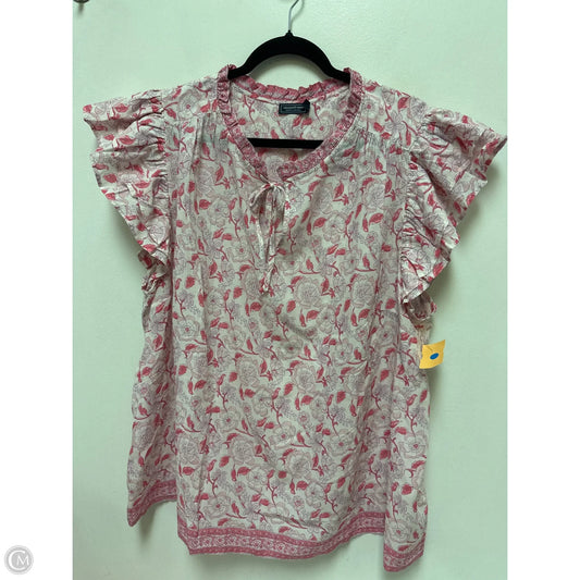Top Short Sleeve By Vineyard Vines In Pink, Size: 2x