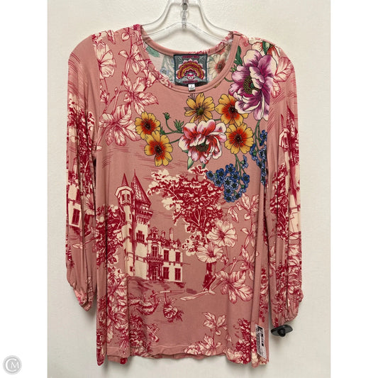 Top Long Sleeve By Johnny Was In Red, Size: S