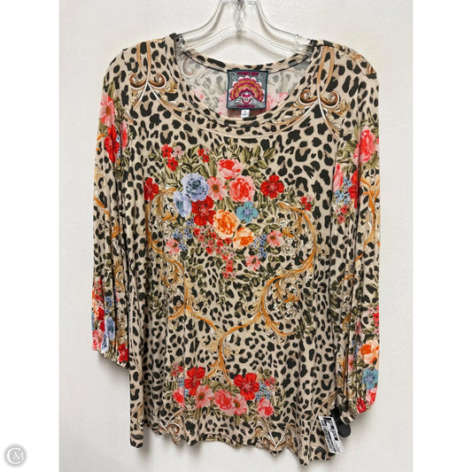 Top Long Sleeve By Johnny Was In Animal Print, Size: S