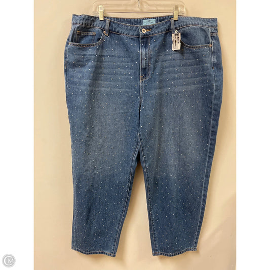 Jeans Straight By Cece In Blue Denim, Size: 22