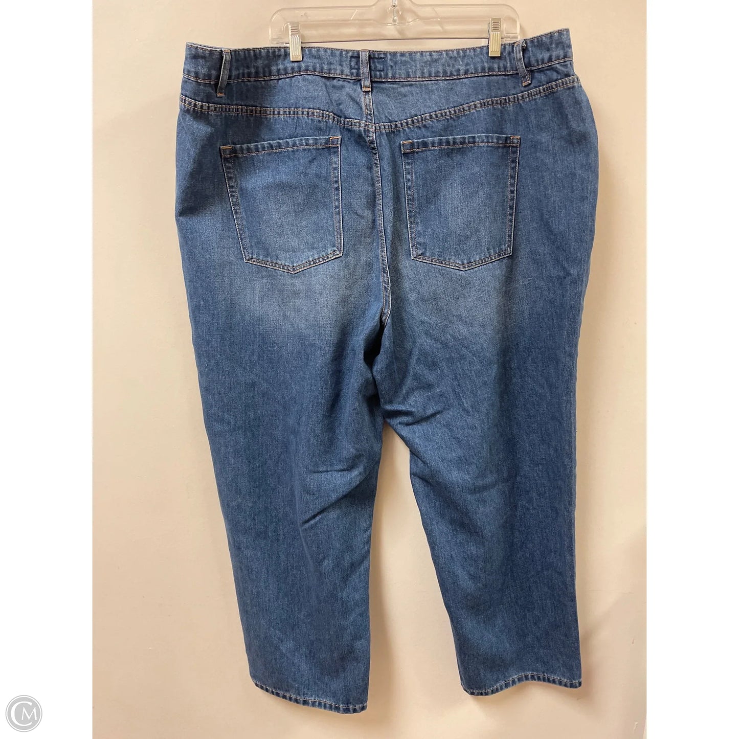 Jeans Straight By Cece In Blue Denim, Size: 22