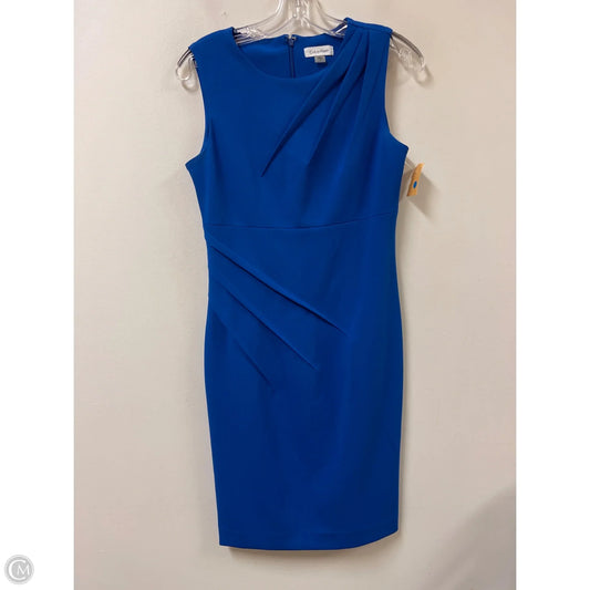 Dress Casual Midi By Calvin Klein In Blue, Size: S