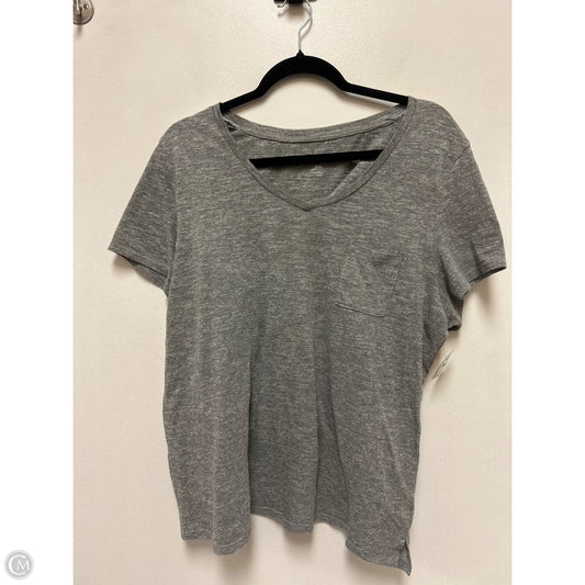 Top Short Sleeve By Dip In Grey, Size: 1x