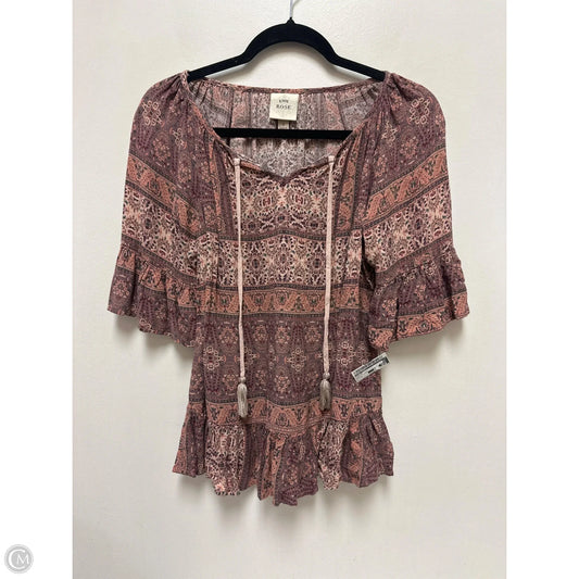 Top Short Sleeve By Knox Rose In Purple, Size: S