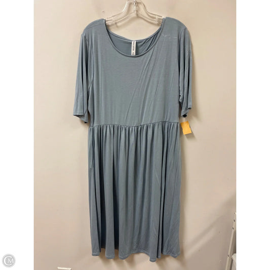 Dress Casual Midi By Zenana Outfitters In Blue, Size: 2x
