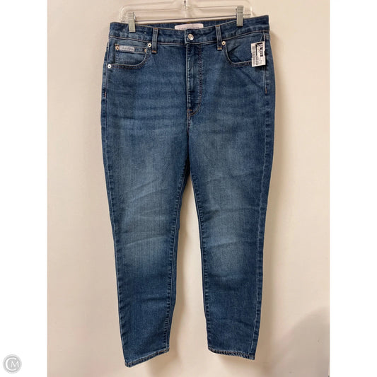 Jeans Skinny By Calvin Klein In Blue Denim, Size: 16