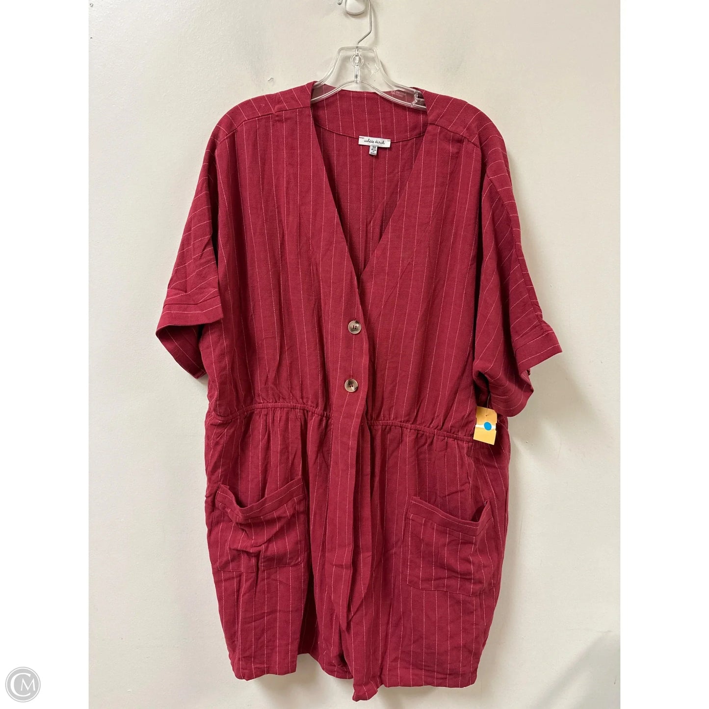 Romper By White Birch In Red, Size: 3x