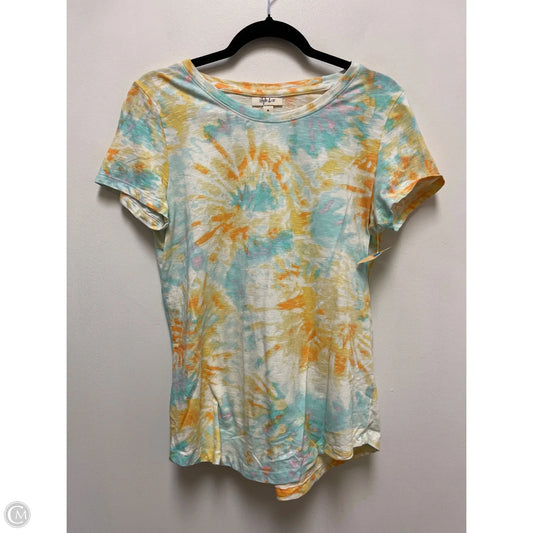 Top Short Sleeve By Style And Company In Yellow, Size: M