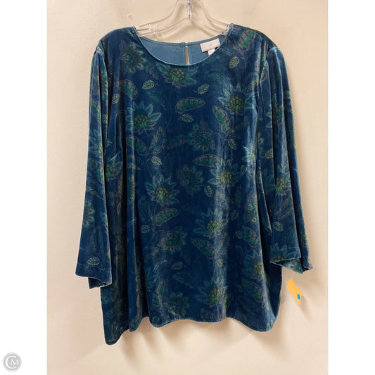 Top Long Sleeve By J. Jill In Blue, Size: L