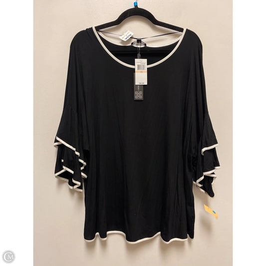 Top Long Sleeve By Cable And Gauge In Tortoise Shell Print, Size: 2x