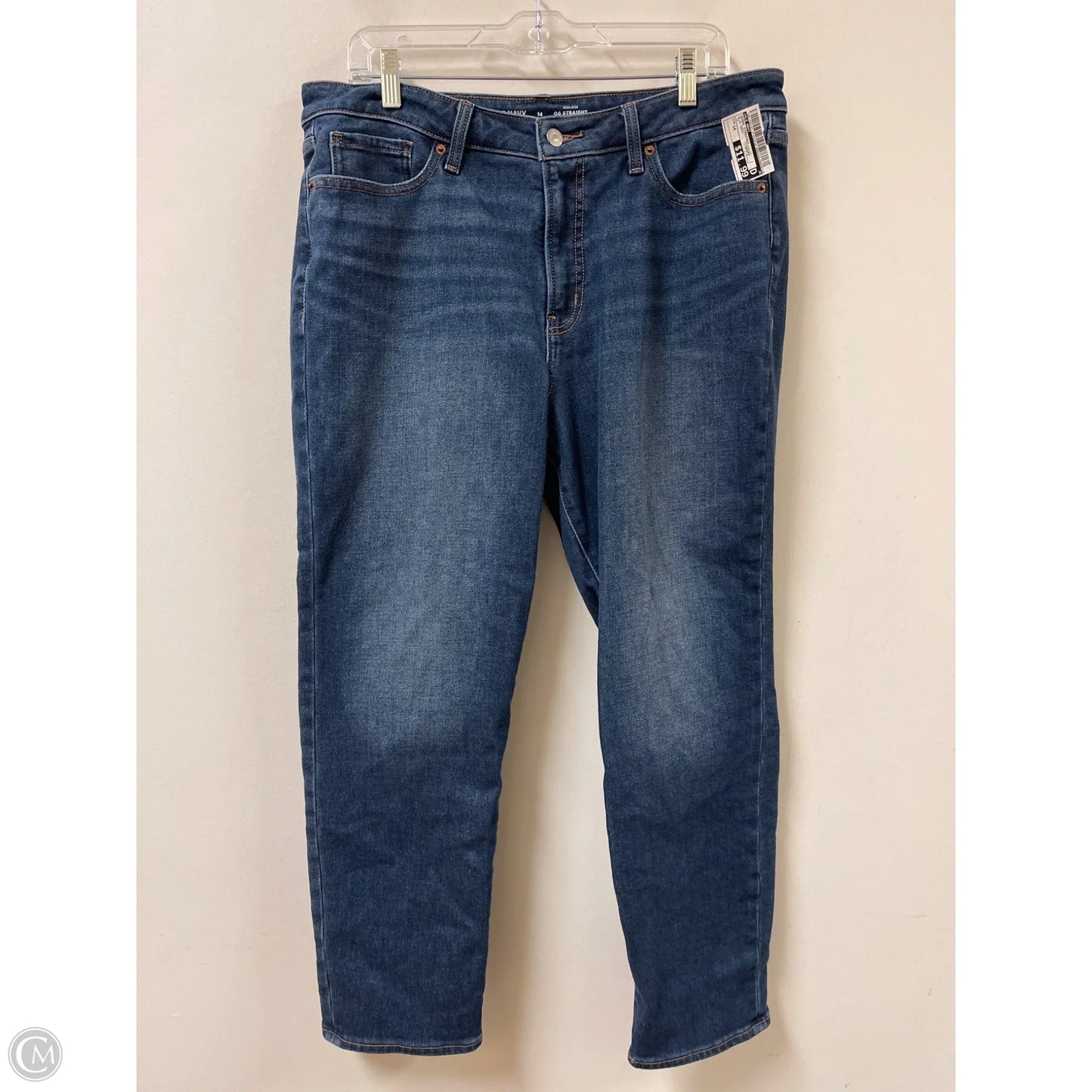 Jeans Straight By Old Navy In Blue Denim, Size: 14