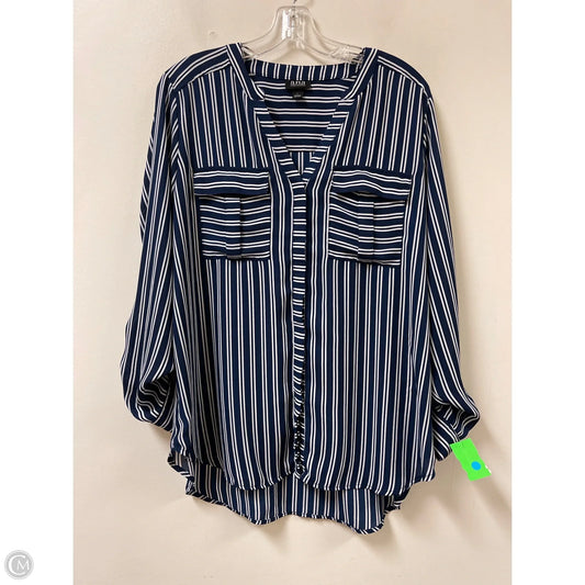 Top Long Sleeve By Ana In Blue, Size: L