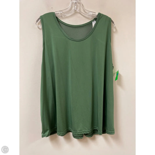Athletic Tank Top By Clothes Mentor In Green, Size: 1x