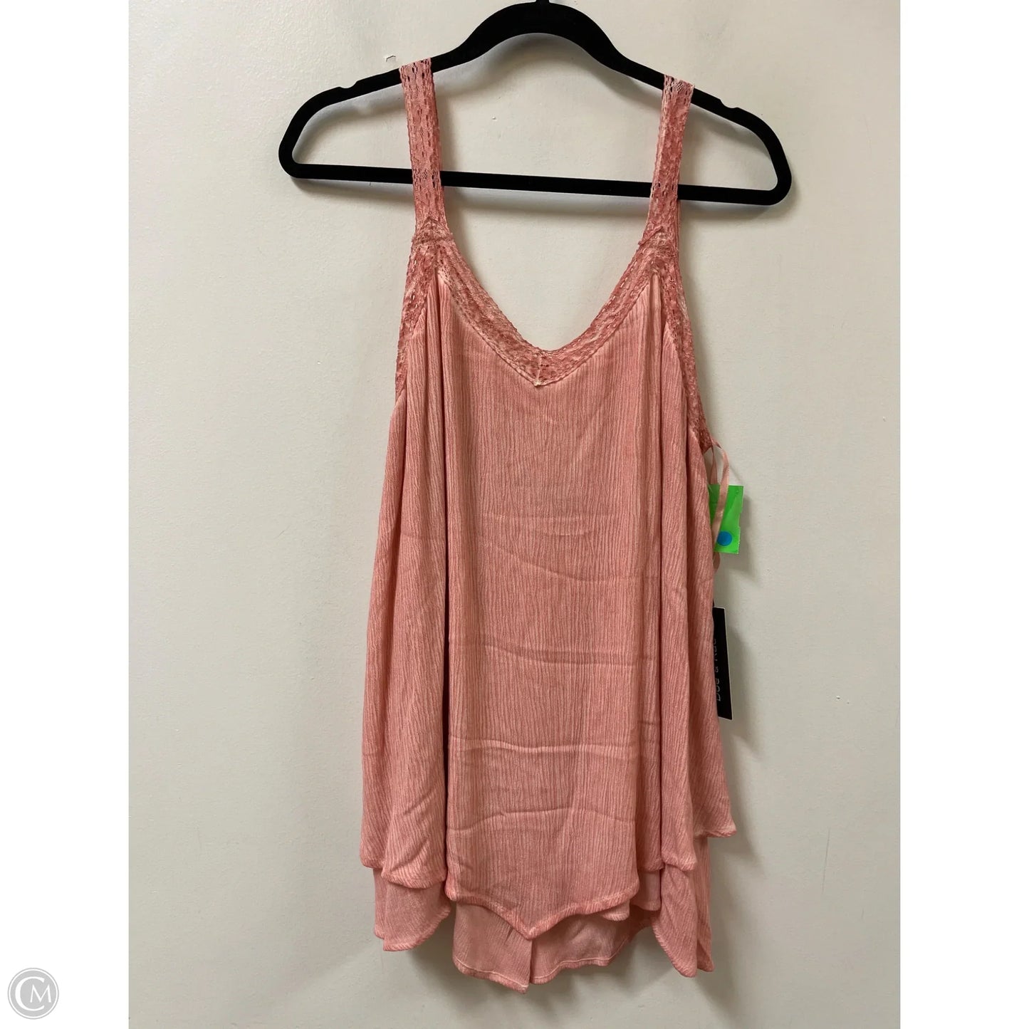Top Sleeveless By Doe & Rae In Pink, Size: L