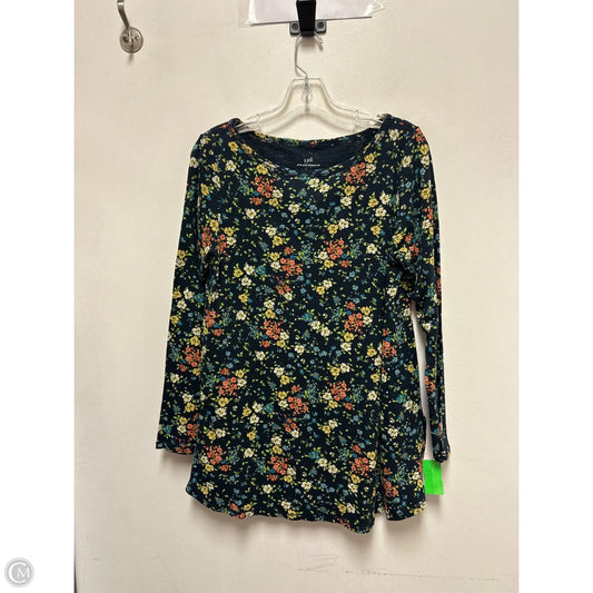 Tunic Long Sleeve By J. Jill In Floral Print, Size: M