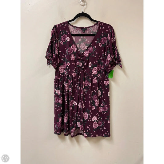 Top Short Sleeve By Torrid In Purple, Size: 2x