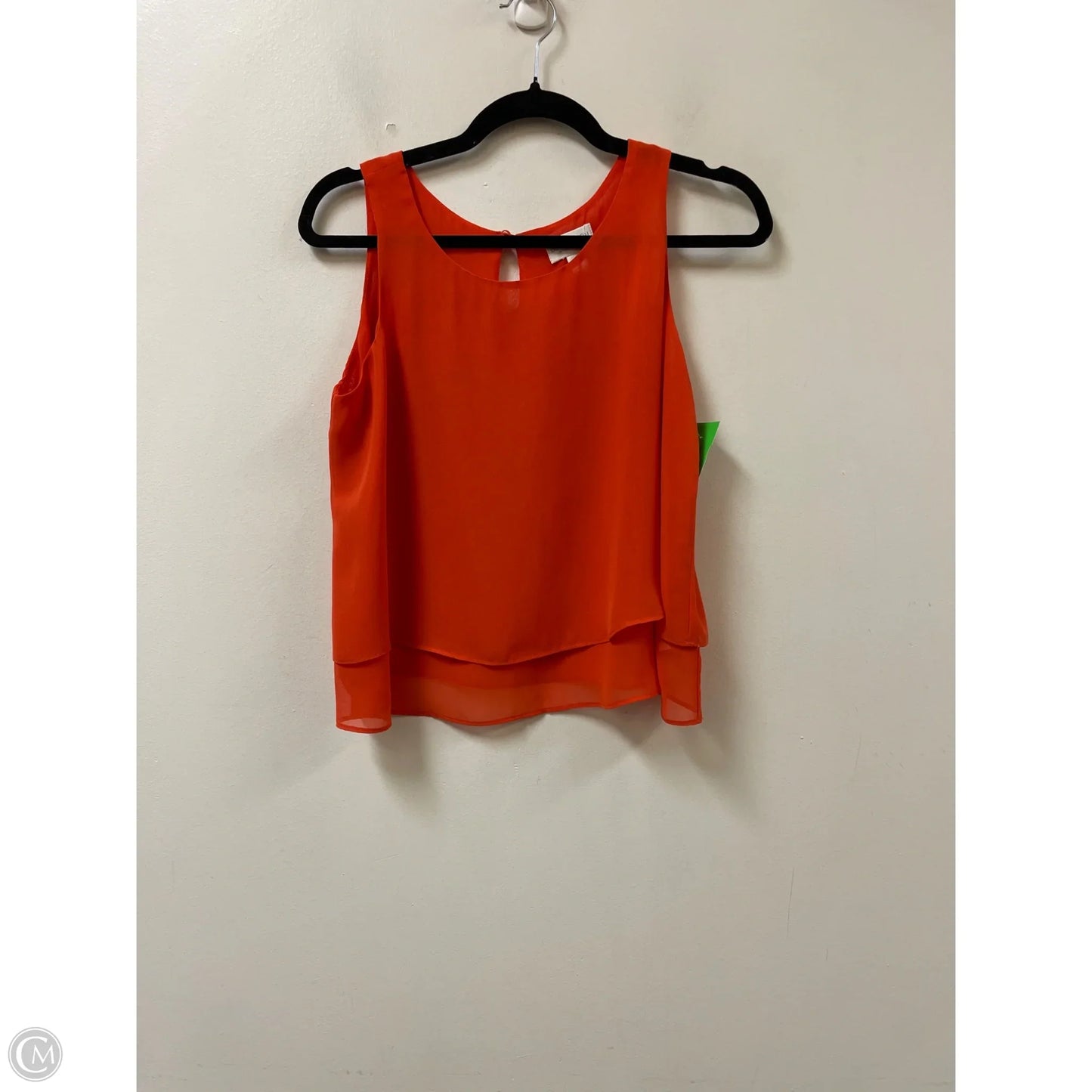 Top Sleeveless By Bisou Bisou In Orange, Size: S