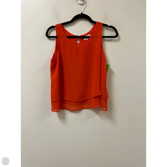 Top Sleeveless By Bisou Bisou In Orange, Size: S