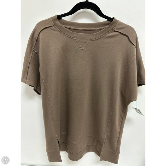 Top Short Sleeve By Clothes Mentor In Brown, Size: L