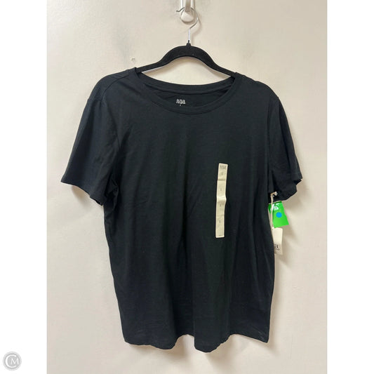Top Short Sleeve By Ana In Black, Size: L