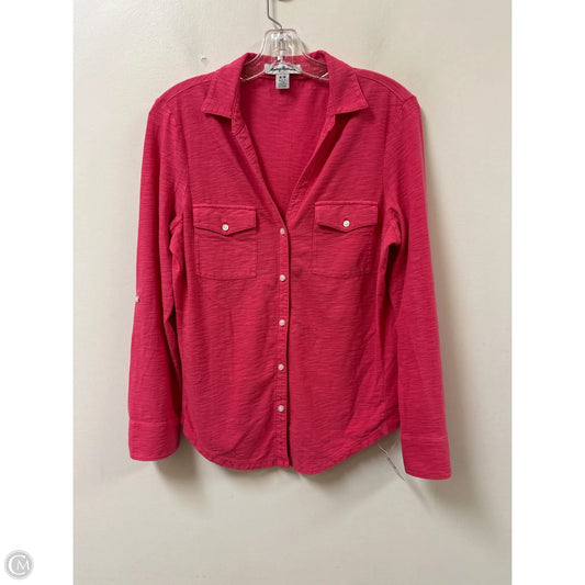 Blouse Long Sleeve By Tommy Bahama In Pink, Size: M