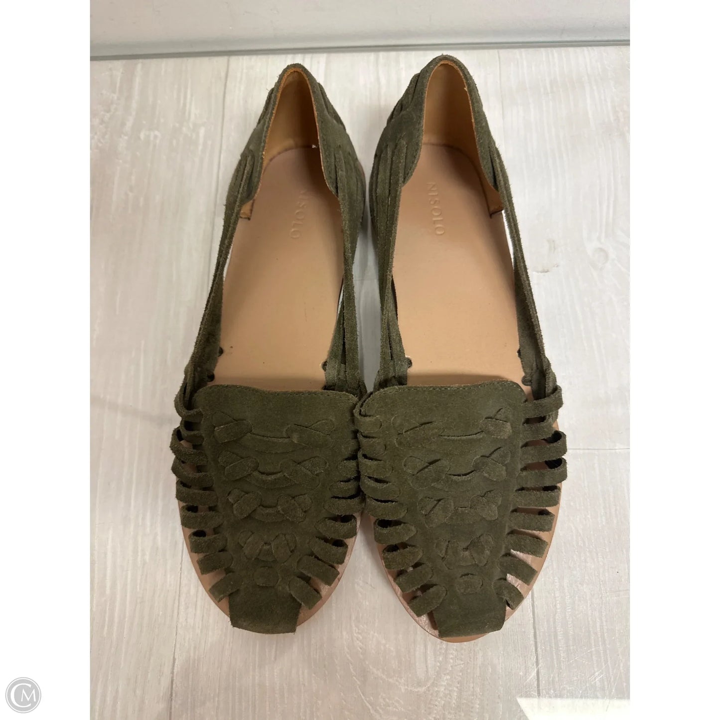 Shoes Flats By Cma In Green, Size: 8