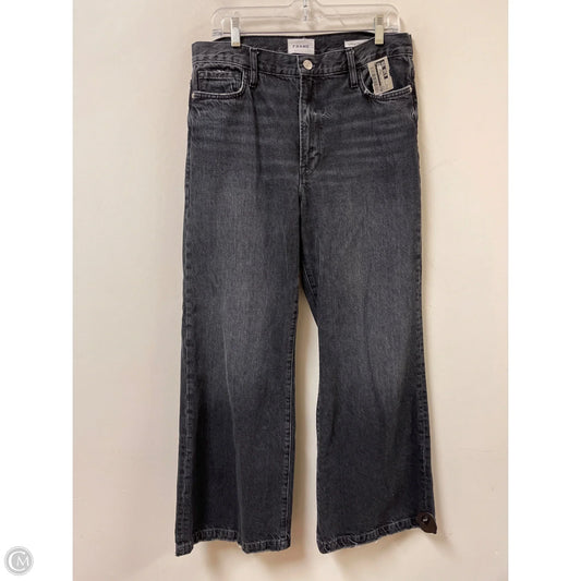 Jeans Wide Leg By Frame In Black, Size: 8