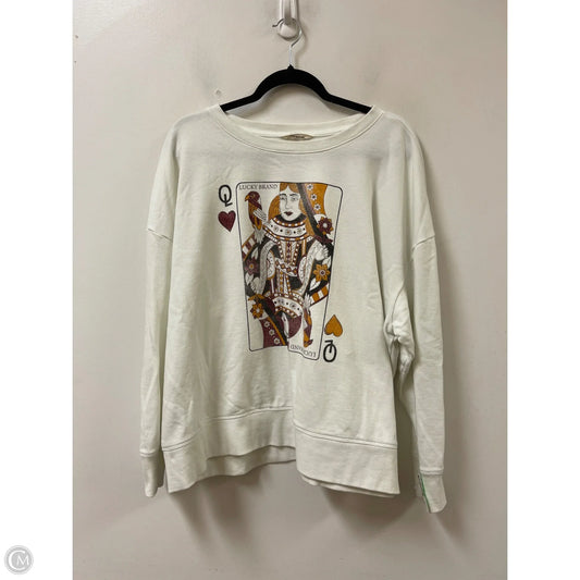 Sweater By Lucky Brand In Cream, Size: 3x