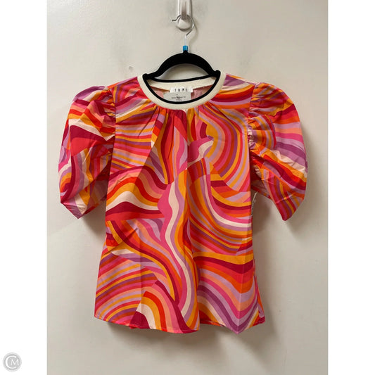 Top Short Sleeve By Thml In Multi-colored, Size: Xs