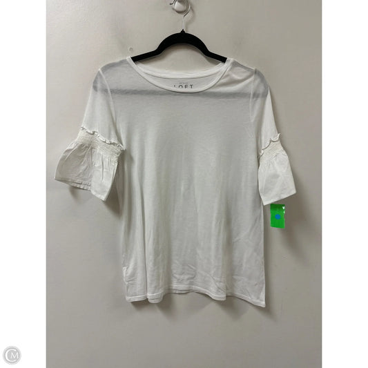 Top Short Sleeve By Loft In White, Size: Xs