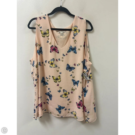 Top Sleeveless By Cato In Floral Print, Size: 3x