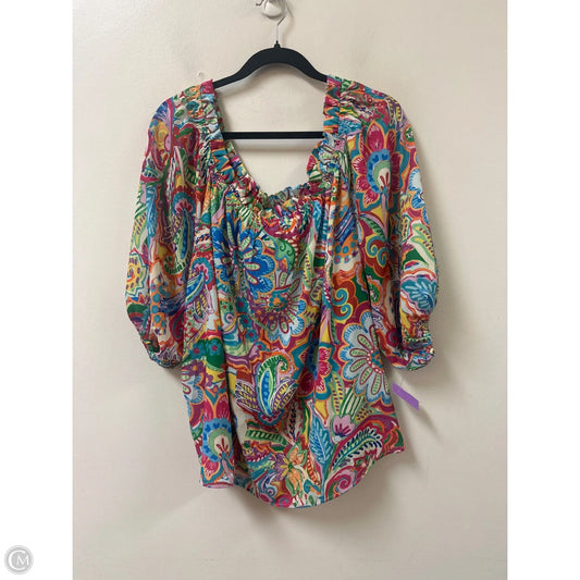 Top Long Sleeve By Flying Tomato In Multi-colored, Size: 3x