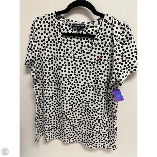 Top Short Sleeve By Nautica In Polkadot Pattern, Size: L