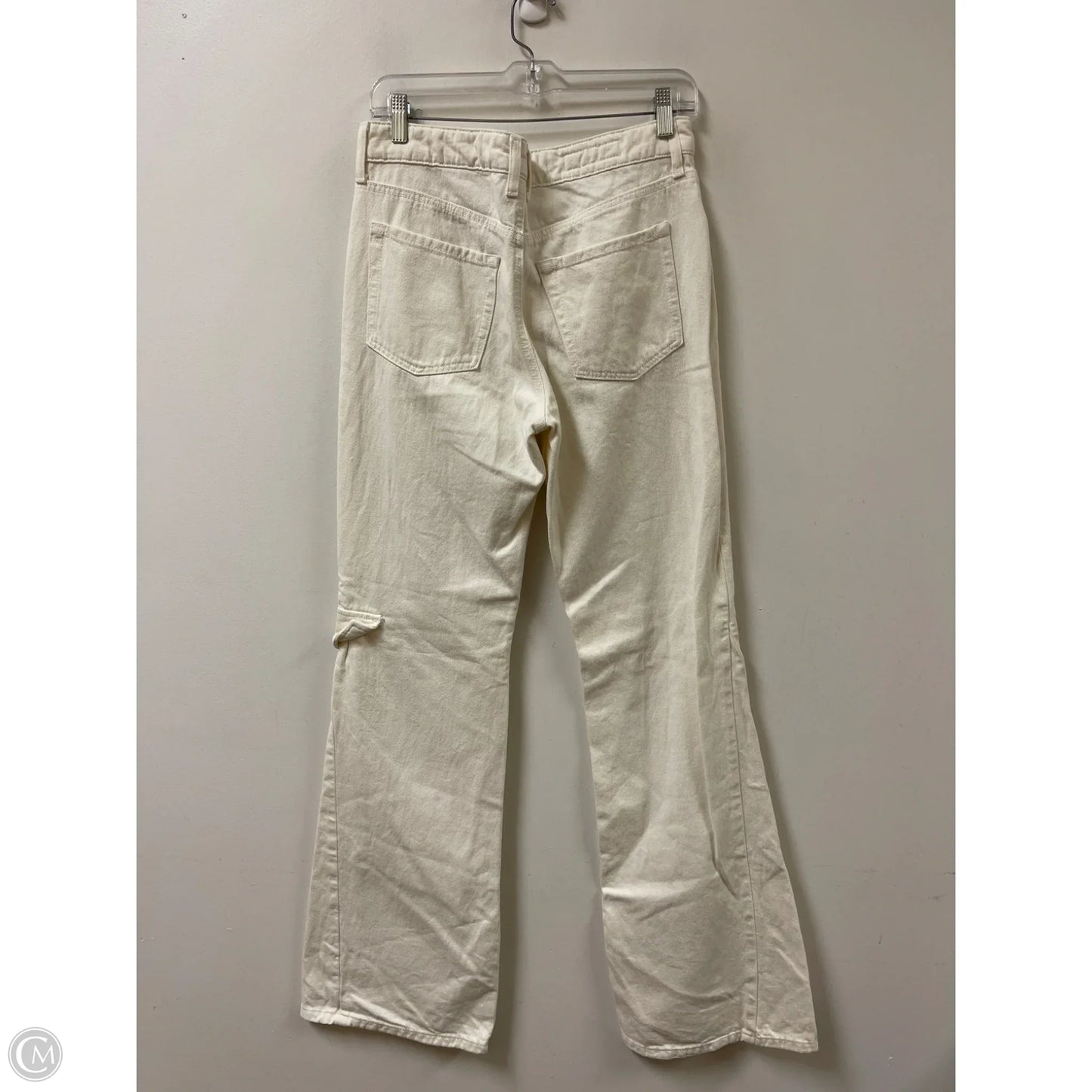 Jeans Wide Leg By Zara In Cream, Size: 6